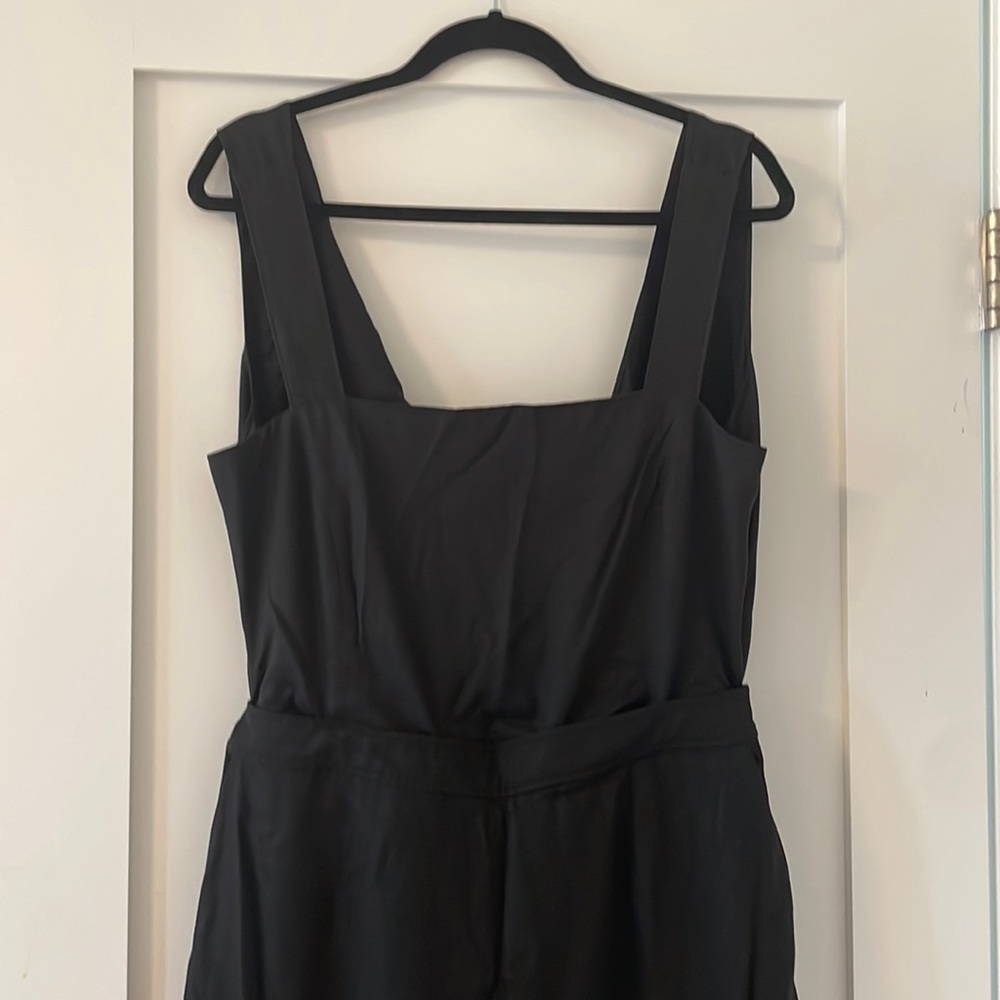 VETTA black apron jumpsuit